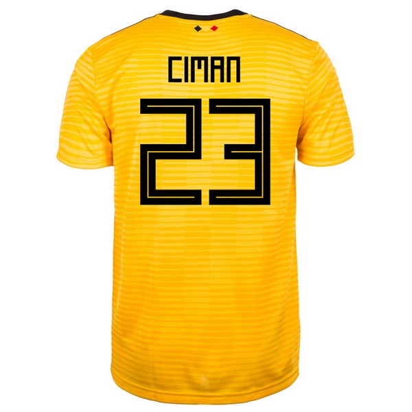 Camiseta Bélgica 2ª Ciman 2018 Amarillo